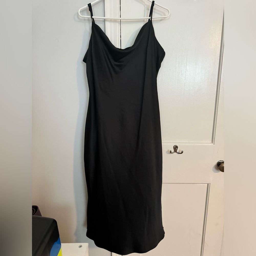 Black slip dress